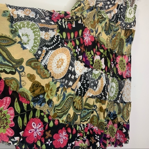 Vintage Tiara Peasant Cottage Core Floral Paisley Cotton Colorful Maxi Skirt - Picture 8 of 15
